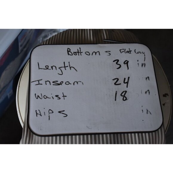 Women's Vintage Champagne Accordion Pleated  High Waist Wide Leg Crop Pants M/L - Picture 4 of 4